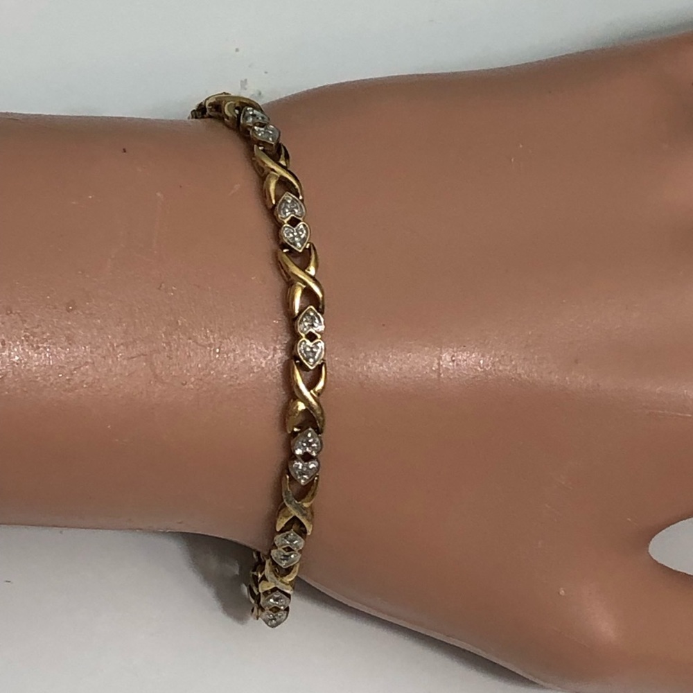 Avon Sterling Silver Multicolored Stone Tennis Bracelet 7”